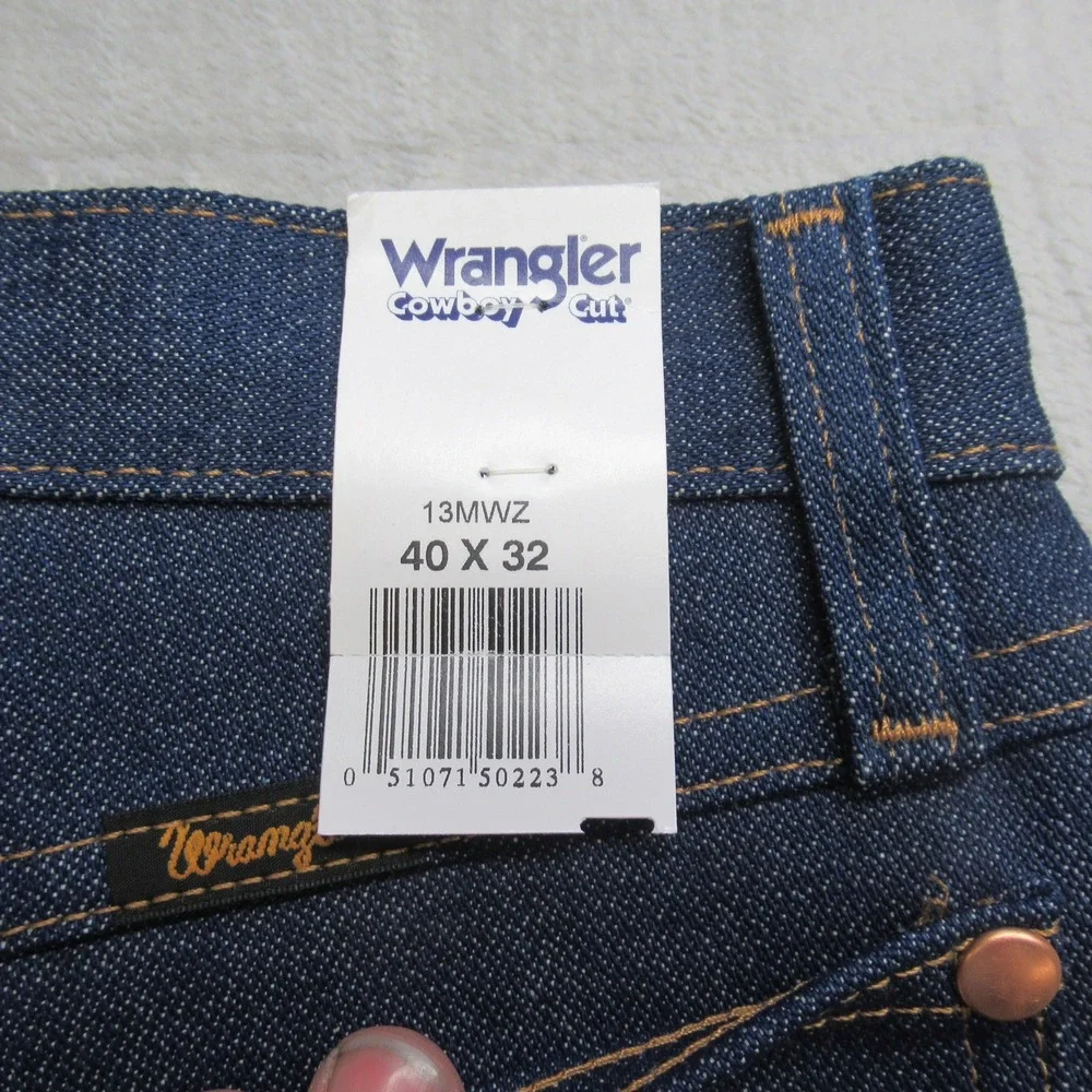 Wrangler Jeans Men's 40x32‎ Blue Denim Cowboy Cut Wide Leg Relaxed 13MWZ VTG NEW